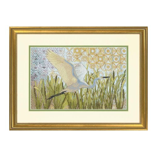 (image for) Egret In Flight Counted Cross Stitch Kit